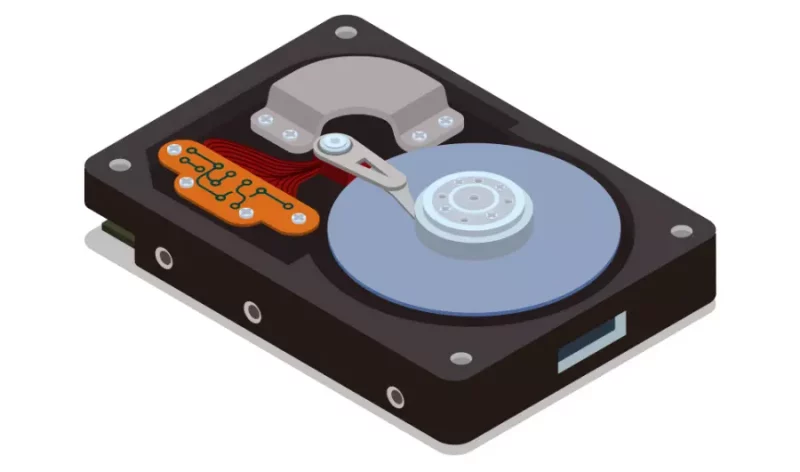 Diagram of a hard drive